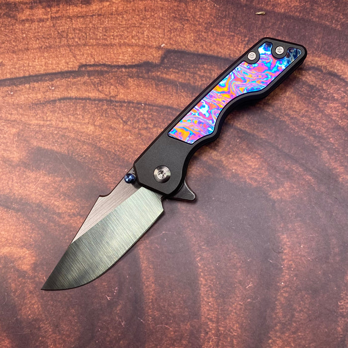 MARK 3 SMALL - Blackened Ti - Bolstered Timascus Inlay