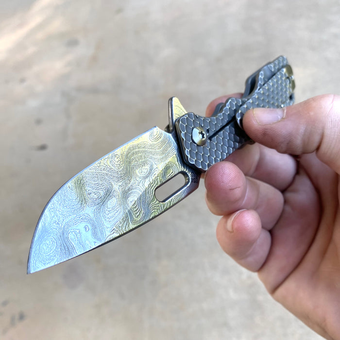 Mark 1 SMALL - "Double D's" With Damascus Blade