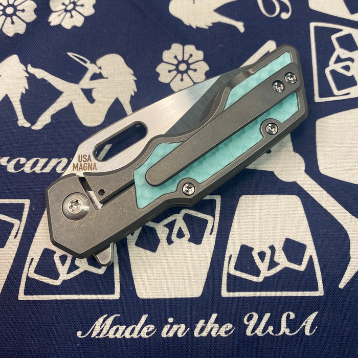 Mark 1 SMALL - Tiffany Blue Double Divot Inlay