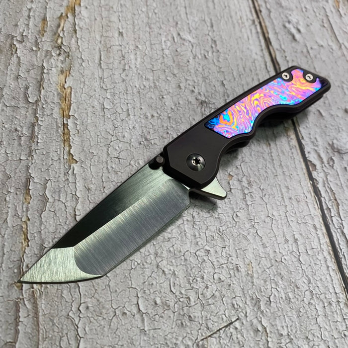 MARK 3 SMALL - Bolstered Timascus Inlay Tanto