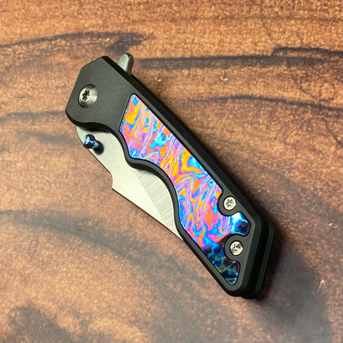 MARK 3 SMALL - Blackened Ti - Bolstered Timascus Inlay