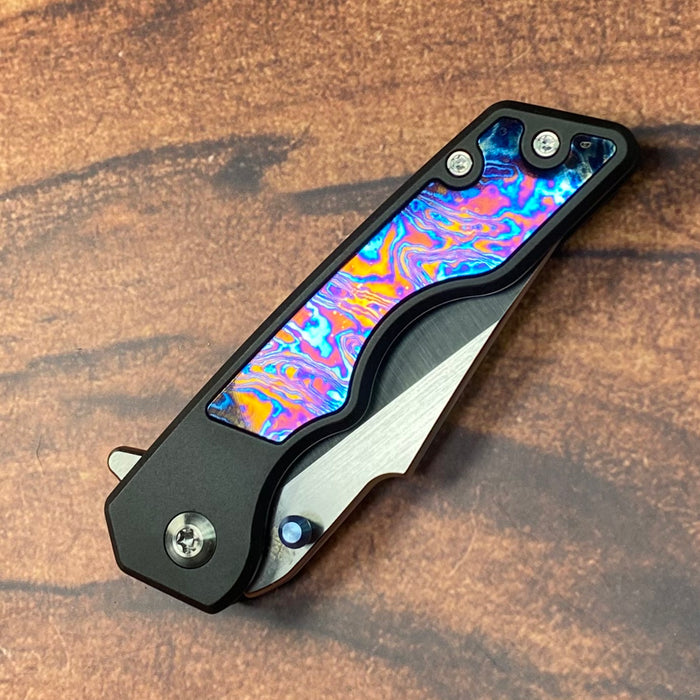 MARK 3 SMALL - Blackened Ti - Bolstered Timascus Inlay