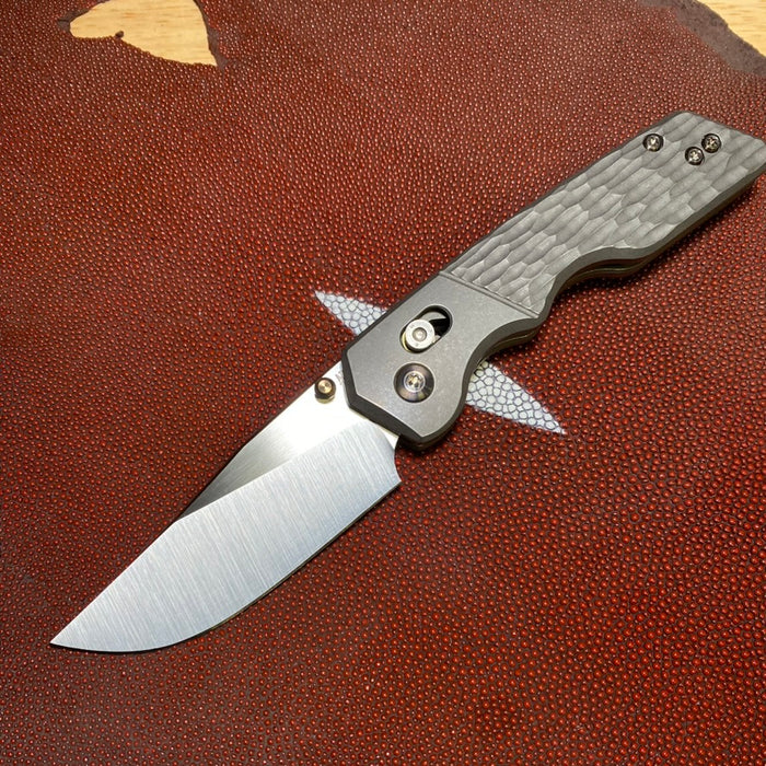 Mark 3 Medium Bolstered Barlock - Jigged Titanium