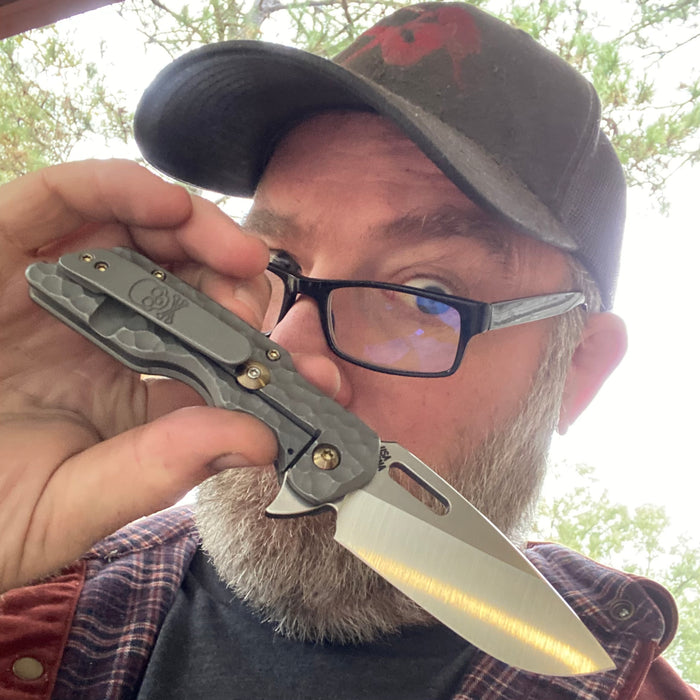 Mark 1 Medium - Hammered Drop Point