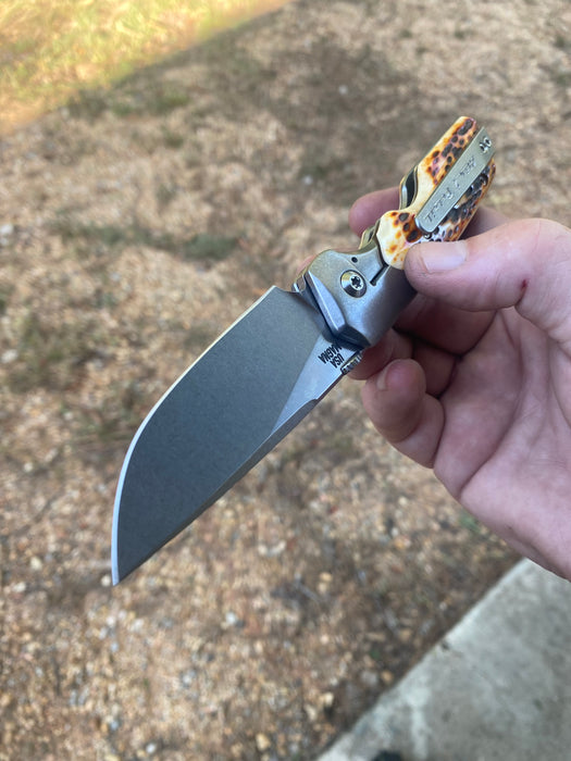 GEN4 Mark 3 Medium - Bolster Lock - Jigged Bone Scales - Brightwash Ti