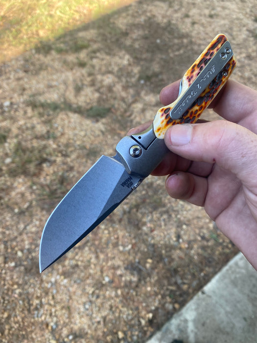GEN4 Mark 3 Medium - Bolster Lock - Jigged Bone Scales - Brightwash Ti