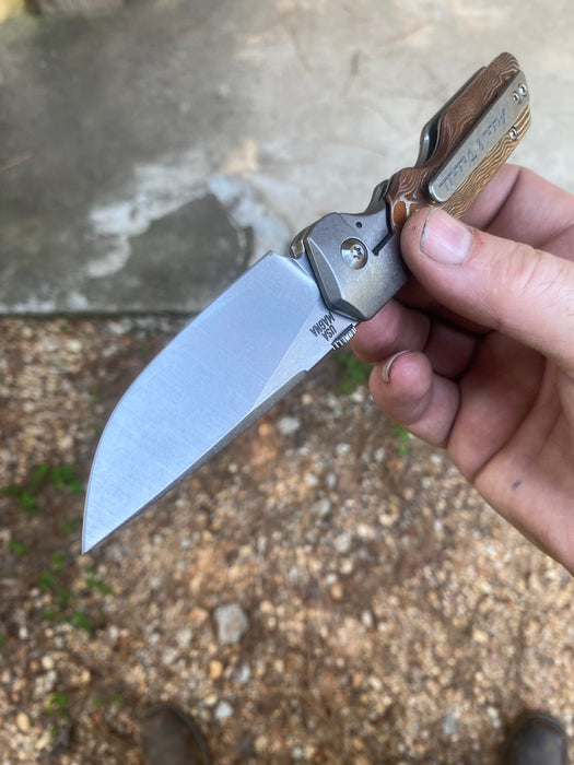 GEN4 Mark 3 Medium - Bolster Lock - Copper/Zirc Damascus Scales