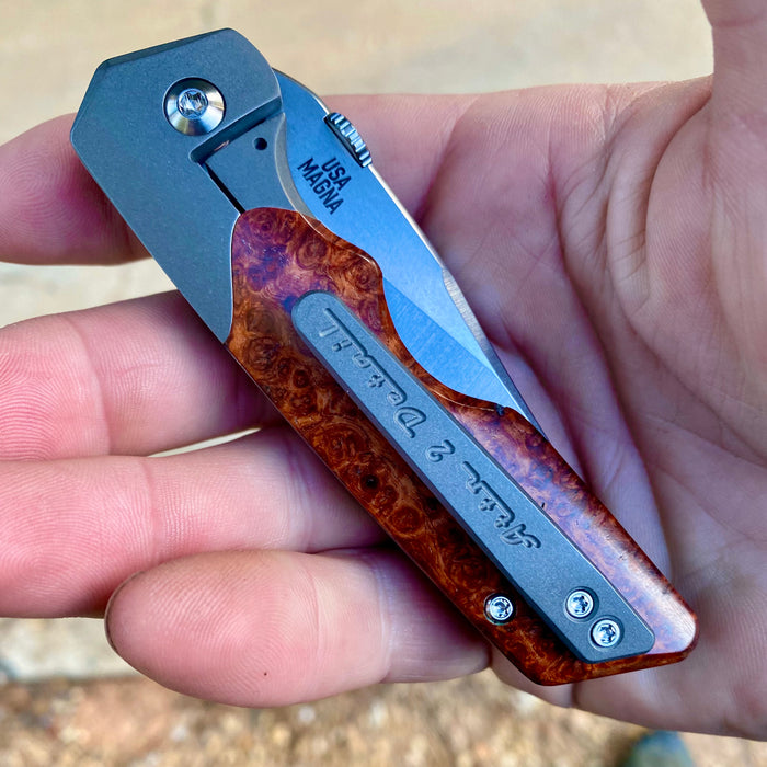 GEN4 Mark 3 Medium - Bolster Lock - Polished Redwood Burl Scales