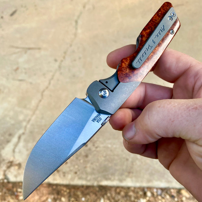 GEN4 Mark 3 Medium - Bolster Lock - Polished Redwood Burl Scales
