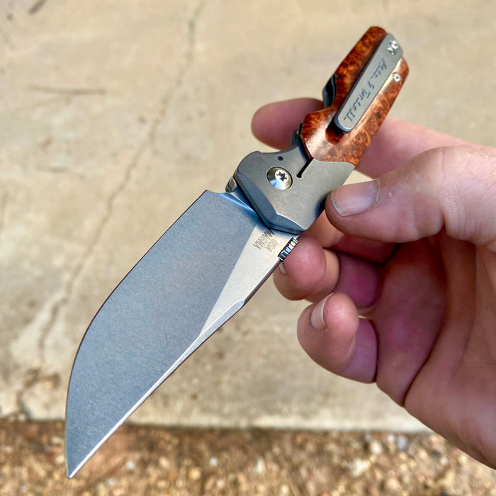 GEN4 Mark 3 Medium - Bolster Lock - Polished Redwood Burl Scales