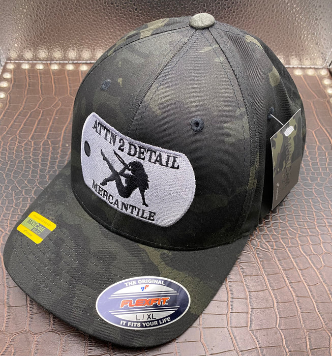 A2D "Trucker Girl" Flex Fit - Black MultiCam Ball Cap